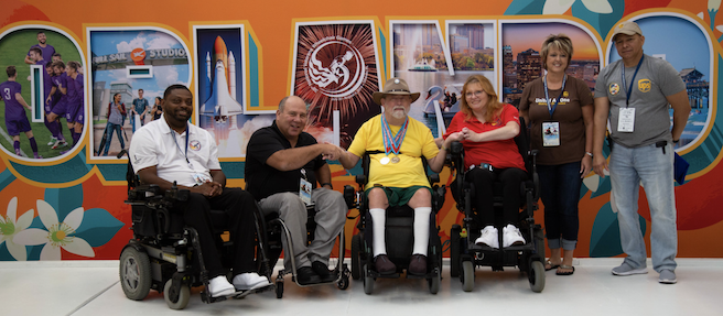 Athletes accept medals at the 2018 National Veterans Wheelchair Games